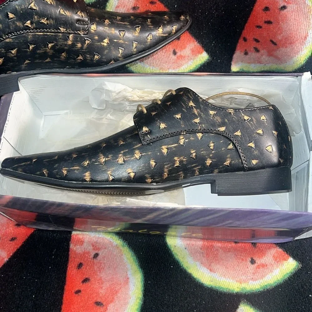 Black and Gold Men's Dress Shoes